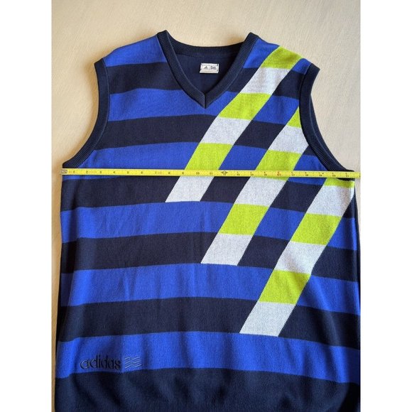 Adidas Men’s Performance Golf Graphic Sweater Vest Blue Green Size Large‎ - Picture 12 of 15